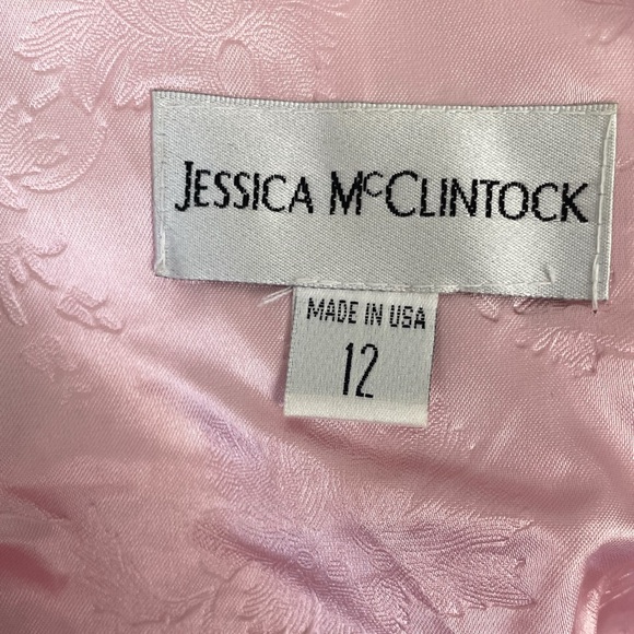 Rare Y2K Jessica McClintock dusty pink princess ball gown with train size S/M - Picture 10 of 16